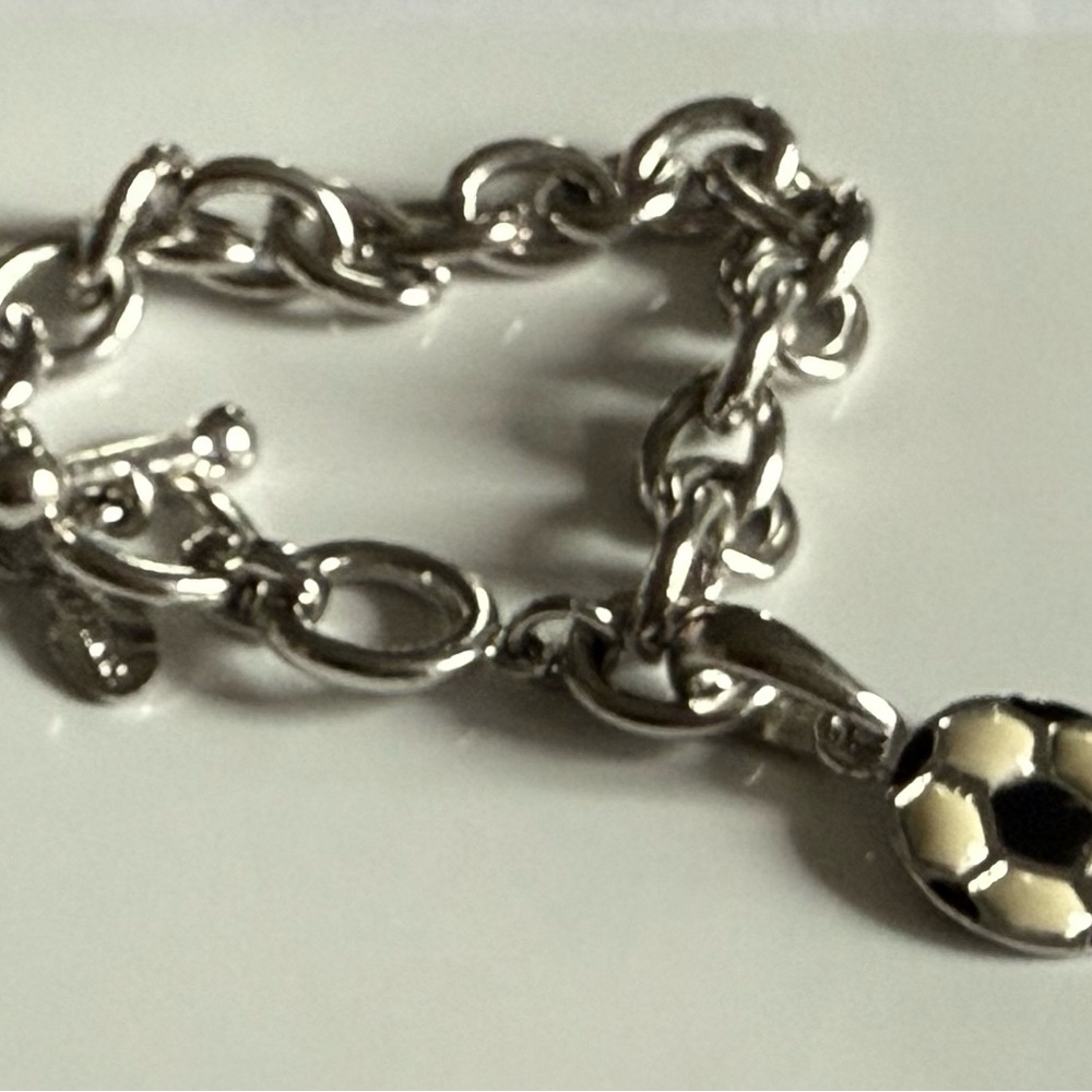 ⚽ Soccer Ball Charm Bracelet by Cookie Lee - Picture 4 of 6
